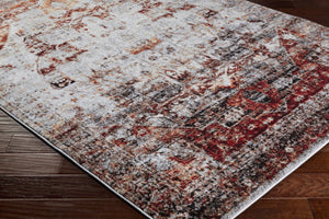 Livabliss Serapi Heritage Floral Polypropylene Area Rug Entryway Accent with Medium Pile Burgandy, Ivory 2' x 2'11" SRP1010-23
