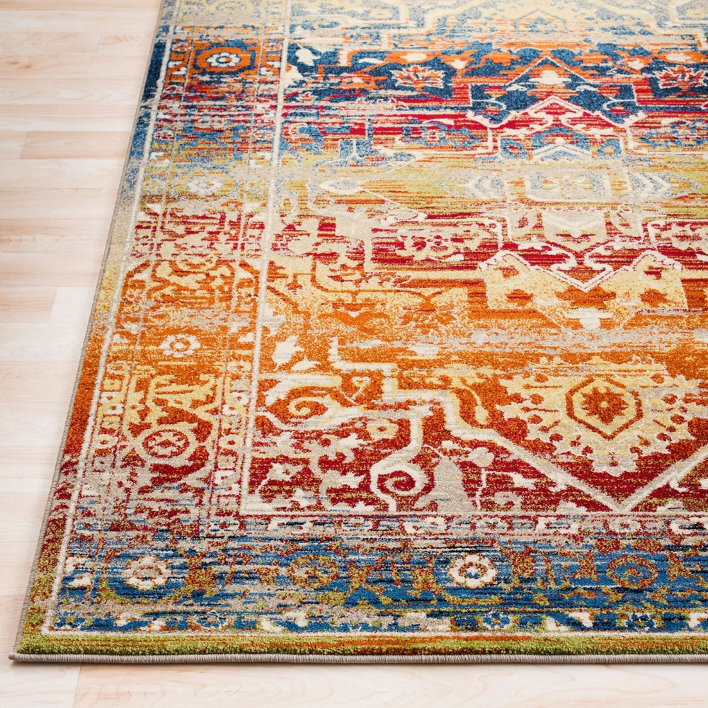Livabliss Serapi Medallion Border Persian Polypropylene Accent Rug for Entryway or Hallway SRP1011-23