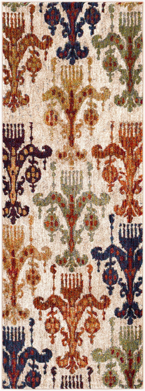 Livabliss Serapi Medallion Runner Rug Polypropylene Persian Tribal Motif for Hallways Orange, Light B 2'7" x 7'3" SRP1015-2773