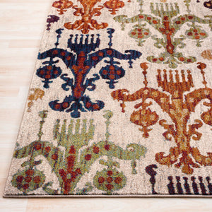 Livabliss Serapi Medallion Runner Rug Polypropylene Persian Tribal Motif for Hallways Orange, Light B 9'2" x 12'6" SRP1015-93126