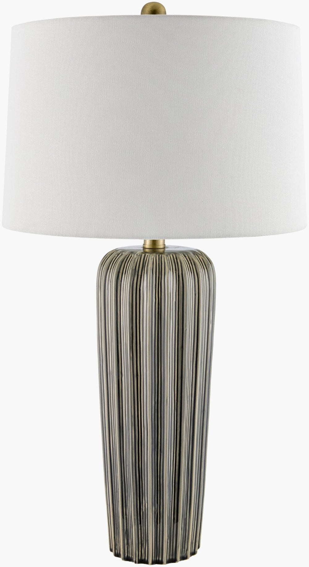 Livabliss Sagres Ceramic Arts and Crafts Table Lamp with Linen Shade for Warm Ambient Glow SRS-001