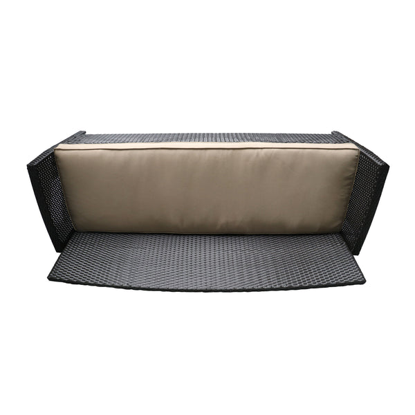 English Elm Christopher Knight Home® - ST LUCIA premium 3-seater outdoor sofa with PE rattan, iron frame and waterproof cushions, durable comfort for patios Brown+Tan 62952.00BRN