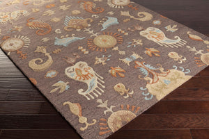 Surya Sprout 8' X 11' Handmade Low Pile Rug - Durable, Chemical-free, Modern Decor For Your Home Medium Gray Wool,Viscose Srt2005-811