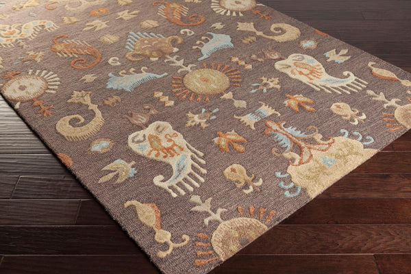 Surya Sprout 8' X 11' Handmade Low Pile Rug - Durable, Chemical-free, Modern Decor For Your Home Medium Gray Wool,Viscose Srt2005-811