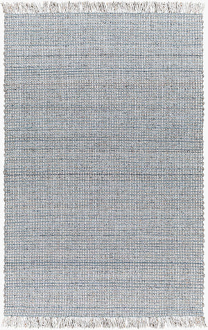 Surya Sara 10' X 14' Handmade Area Rug - Elegant, Durable, Eco-friendly Design With Stylish Fringe Detail Light Slate Recycled Pet Yarn Sru2300-576