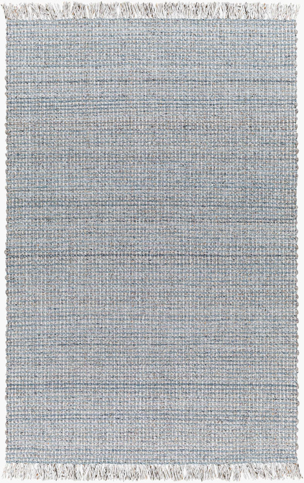 Surya Sara 10' X 14' Handmade Area Rug - Elegant, Durable, Eco-friendly Design With Stylish Fringe Detail Light Slate Recycled Pet Yarn Sru2300-576