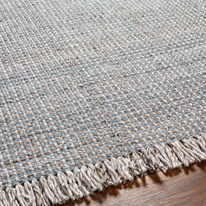 Surya Sara 10' X 14' Handmade Area Rug - Elegant, Durable, Eco-friendly Design With Stylish Fringe Detail Light Slate Recycled Pet Yarn Sru2300-576