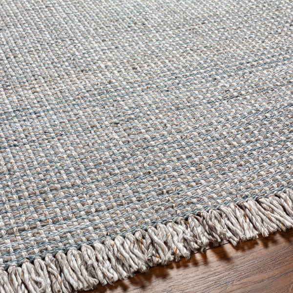 Surya Sara 10' X 14' Handmade Area Rug - Elegant, Durable, Eco-friendly Design With Stylish Fringe Detail Light Slate Recycled Pet Yarn Sru2300-576