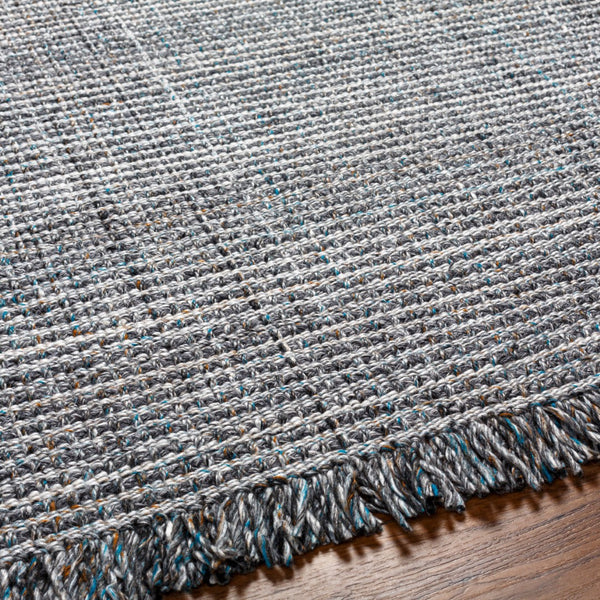 Surya Sara 10' X 14' Handmade Area Rug - Elegant, Durable, Eco-friendly Design With Stylish Fringe Detail Light Slate Recycled Pet Yarn Sru2301-576