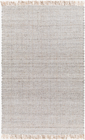 Surya Sara 10' X 14' Handmade Area Rug - Elegant, Durable, Eco-friendly Design With Stylish Fringe Detail Gray Recycled Pet Yarn Sru2302-23