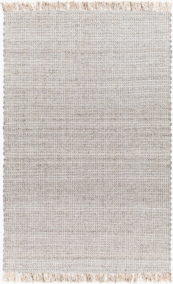 Surya Sara 10' X 14' Handmade Area Rug - Elegant, Durable, Eco-friendly Design With Stylish Fringe Detail Gray Recycled Pet Yarn Sru2302-23