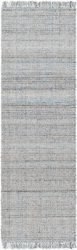 Surya Sara 10' X 14' Handmade Area Rug - Elegant, Durable, Eco-friendly Design With Stylish Fringe Detail Light Slate Recycled Pet Yarn Sru2303-268