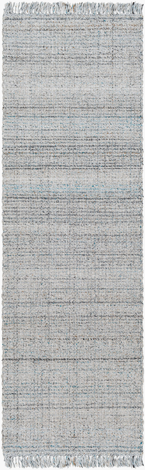 Surya Sara 10' X 14' Handmade Area Rug - Elegant, Durable, Eco-friendly Design With Stylish Fringe Detail Light Slate Recycled Pet Yarn Sru2303-268