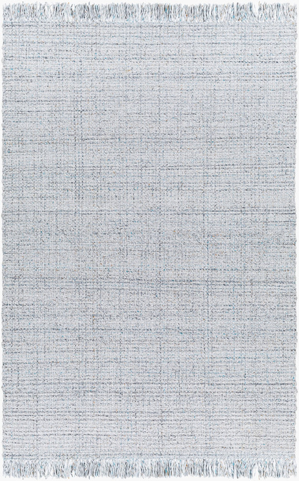 Surya Sara 10' X 14' Handmade Area Rug - Elegant, Durable, Eco-friendly Design With Stylish Fringe Detail Light Slate Recycled Pet Yarn Sru2303-576