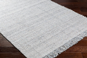 Surya Sara 10' X 14' Handmade Area Rug - Elegant, Durable, Eco-friendly Design With Stylish Fringe Detail Light Slate Recycled Pet Yarn Sru2303-576