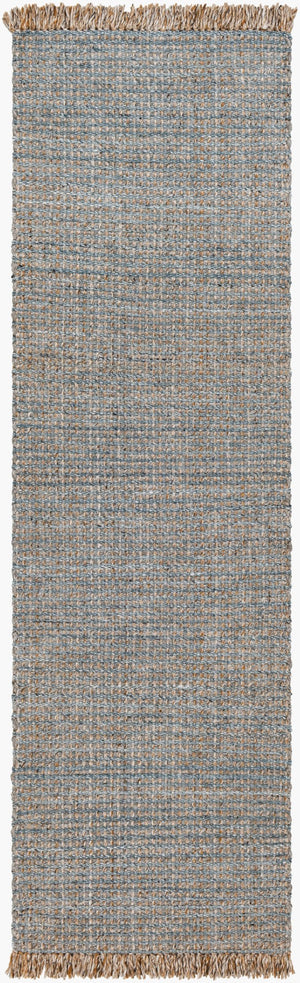 Surya Sara 10' X 14' Handmade Area Rug - Elegant, Durable, Eco-friendly Design With Stylish Fringe Detail Light Blue Recycled Pet Yarn Sru2305-268