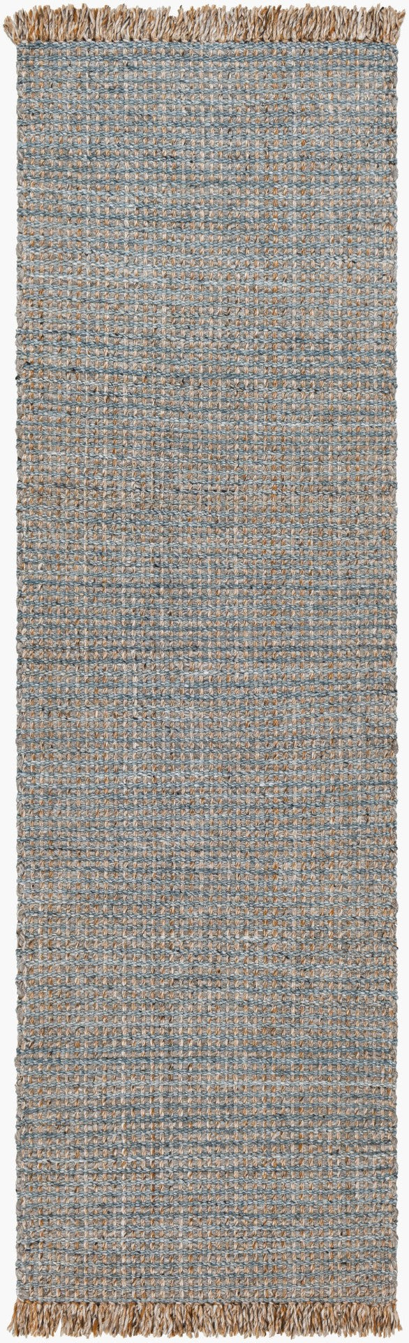 Surya Sara 10' X 14' Handmade Area Rug - Elegant, Durable, Eco-friendly Design With Stylish Fringe Detail Light Blue Recycled Pet Yarn Sru2305-268