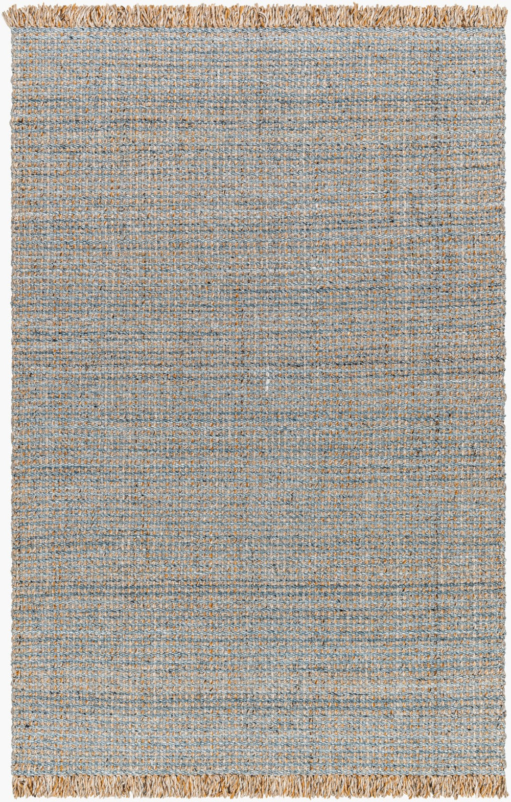 Surya Sara 10' X 14' Handmade Area Rug - Elegant, Durable, Eco-friendly Design With Stylish Fringe Detail Light Blue Recycled Pet Yarn Sru2305-23