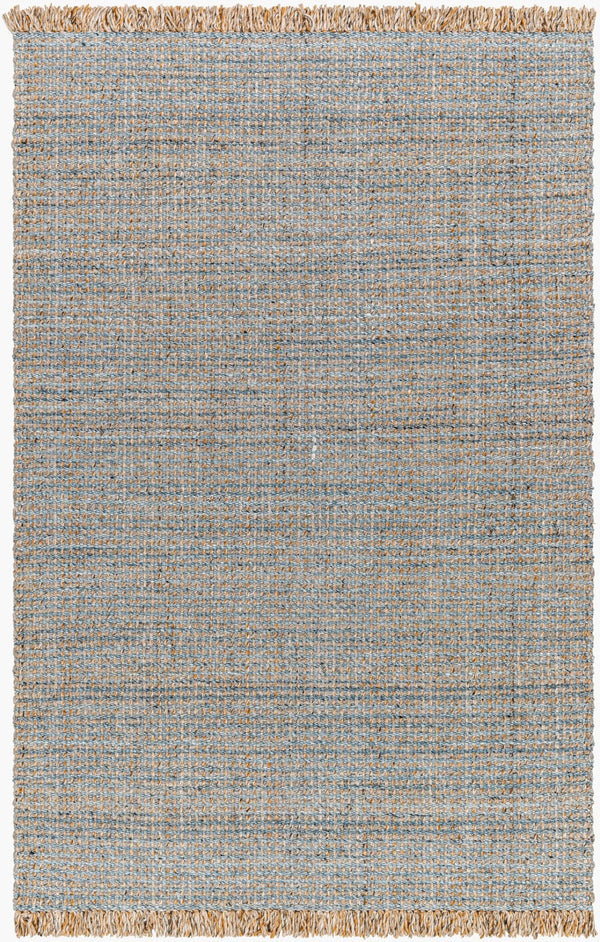 Surya Sara 10' X 14' Handmade Area Rug - Elegant, Durable, Eco-friendly Design With Stylish Fringe Detail Light Blue Recycled Pet Yarn Sru2305-23