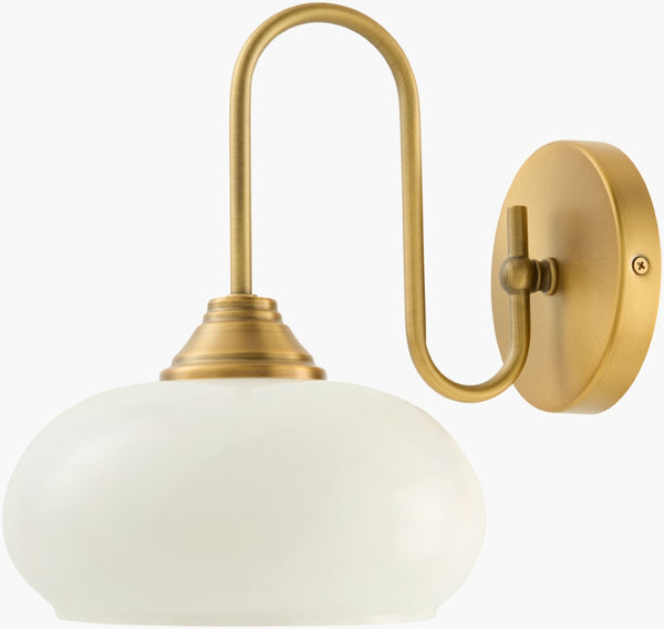 Livabliss Soreva Mid-century Modern Wall Sconce Glass Shade Metal Frame Entryway Accent Light SRVA-001