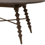 Revival Row Round Table Brown with Chimney Smoke Finish P348-DR-K4 Pulaski Furniture