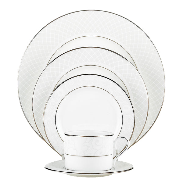 Lenox Venetian Lace 5-Piece Place Setting White, WHITE BONE CHINA 762014