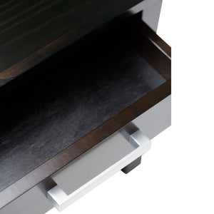 English Elm Kitchener End Table - Handcrafted Hickory Brown Solid Wood With Storage For Modern Living Spaces B136P159549