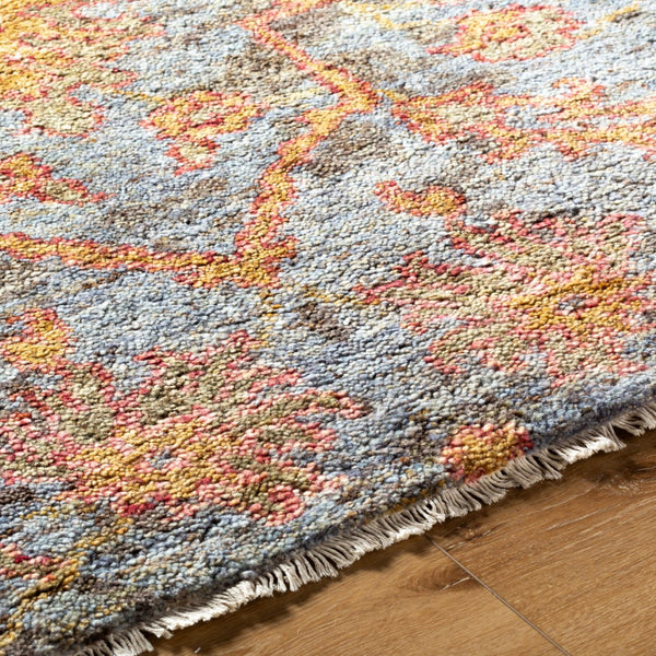 Surya Sakarya 2' X 3' Handmade Wool Rug – Luxurious Fringe Detail, Traditional Meets Modern Design, Indian-made Rust Wool Sry2302-810