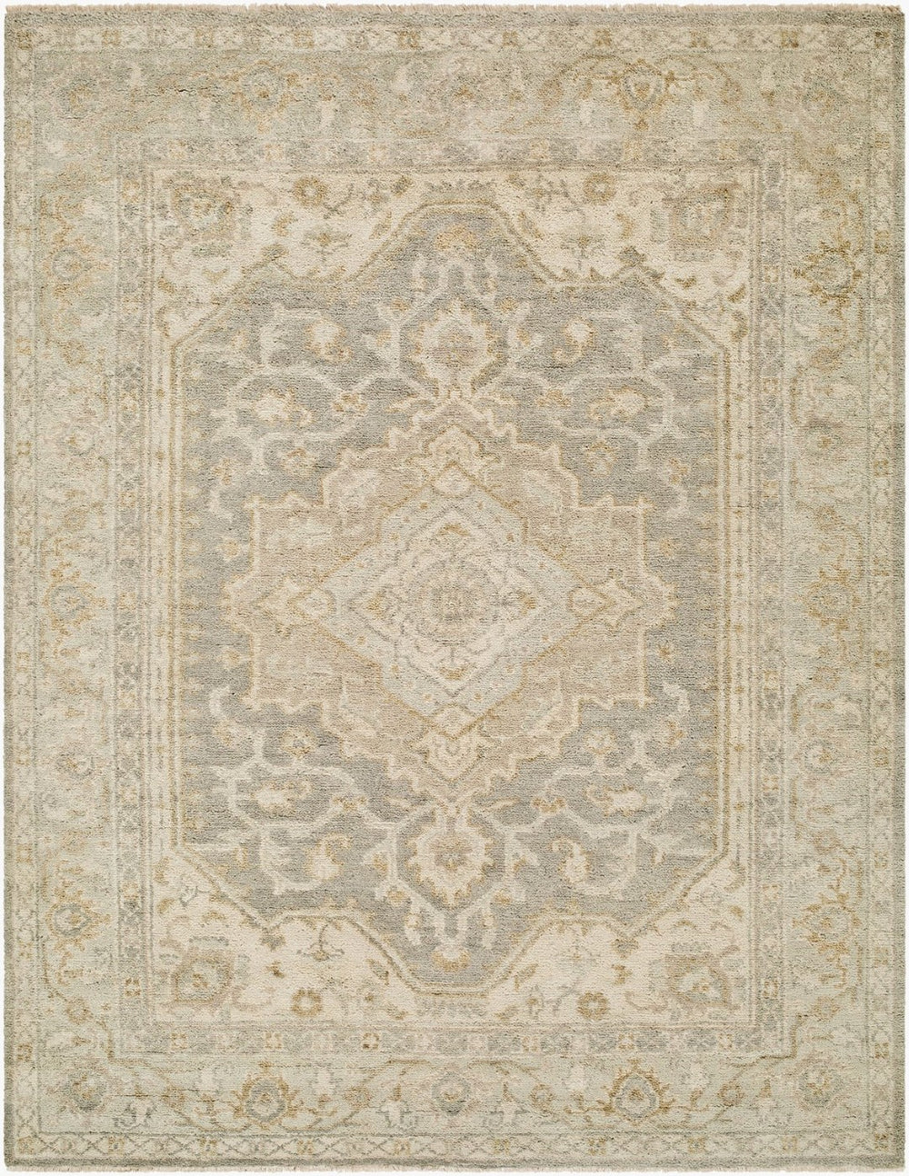 Surya Sakarya Hand Knotted Wool Accent Rug Traditional Fringe Design for Entryway or Bedroom 2' x 3' Rectangle SRY2303-23