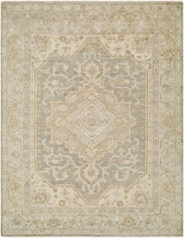 Surya Sakarya Hand Knotted Wool Accent Rug Traditional Fringe Design for Entryway or Bedroom 2' x 3' Rectangle SRY2303-23