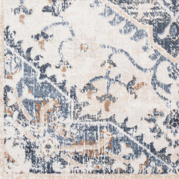 Livabliss St Tropez Traditional Polypropylene Area Rug Woven in Turkey for Living Dining Rooms Denim, Cream 5'3" x 7' SRZ2300-527