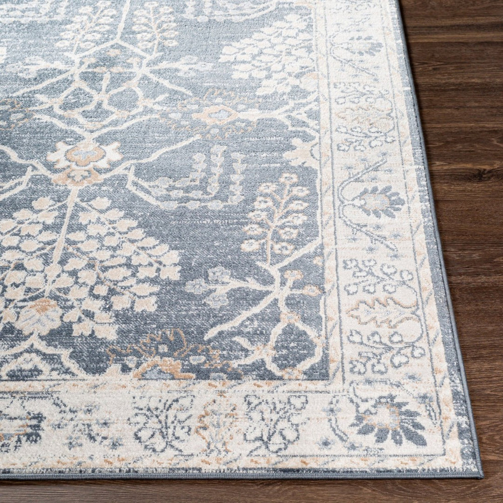 Livabliss St Tropez Traditional Polypropylene Area Rug Turkish Woven for Living and Dining Rooms Denim, Cream 7'10" x 9'6" SRZ2310-7996