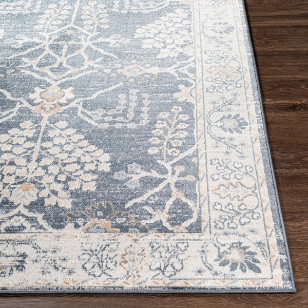 Livabliss St Tropez Traditional Polypropylene Area Rug Turkish Woven for Living and Dining Rooms Denim, Cream 7'10" x 9'6" SRZ2310-7996