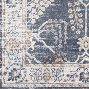 Livabliss St Tropez Traditional Polypropylene Area Rug Turkish Woven for Living and Dining Rooms Denim, Cream 7'10" x 9'6" SRZ2310-7996