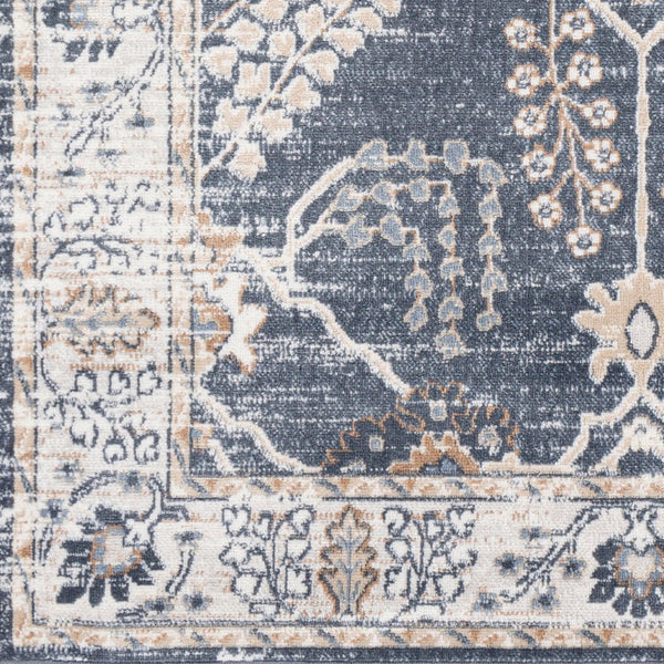 Livabliss St Tropez Traditional Polypropylene Area Rug Turkish Woven for Living and Dining Rooms Denim, Cream 7'10" x 9'6" SRZ2310-7996