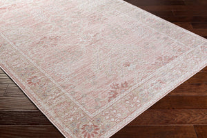 Livabliss St Tropez Traditional Polypropylene Area Rug Turkey Woven for Living and Dining Rooms Dusty Pink, Cre 5'3" x 7' SRZ2311-527