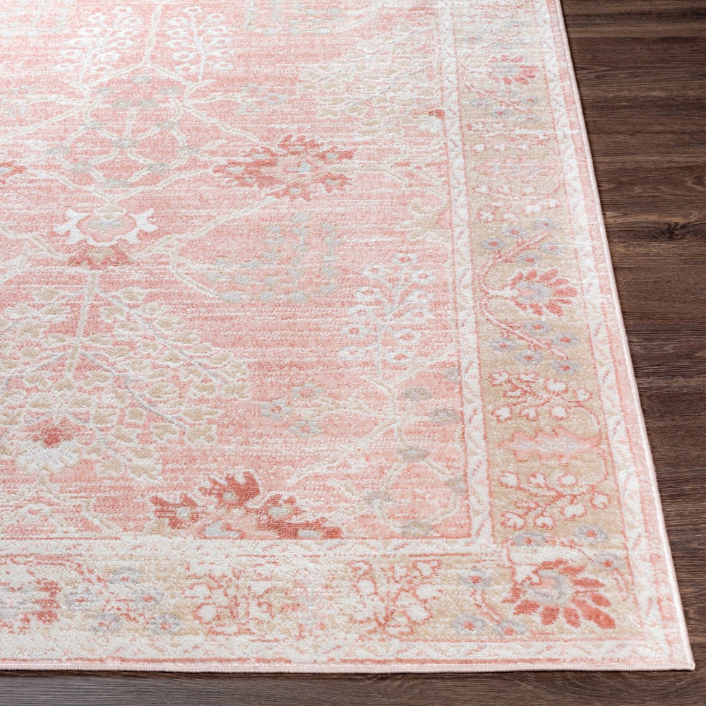 Livabliss St Tropez Traditional Polypropylene Area Rug Turkey Woven for Living and Dining Rooms Dusty Pink, Cre 5'3" x 7' SRZ2311-527