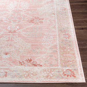 Livabliss St Tropez Traditional Polypropylene Area Rug Turkey Woven for Living and Dining Rooms Dusty Pink, Cre 5'3" x 7' SRZ2311-527