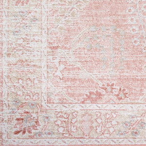 Livabliss St Tropez Traditional Polypropylene Area Rug Turkey Woven for Living and Dining Rooms Dusty Pink, Cre 5'3" x 7' SRZ2311-527