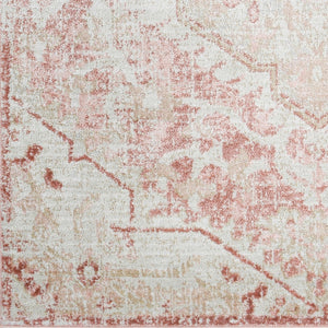 Livabliss St Tropez Traditional Runner Rug Polypropylene Hallway Accent with Medium Pile Pale Pink, Plum 2'7" x 10' SRZ2315-2710