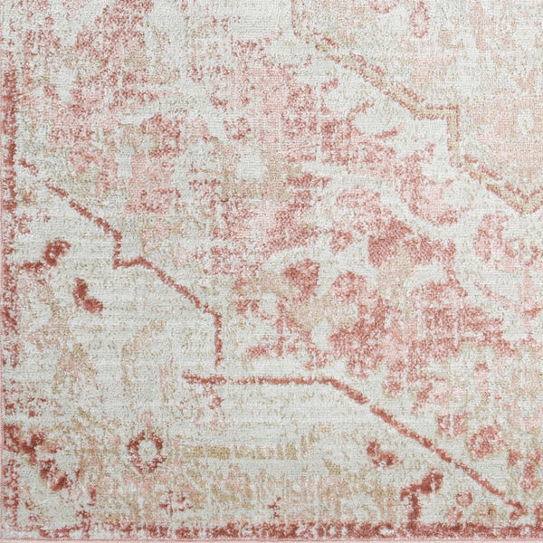 Livabliss St Tropez Traditional Runner Rug Polypropylene Hallway Accent with Medium Pile Pale Pink, Plum 2'7" x 10' SRZ2315-2710
