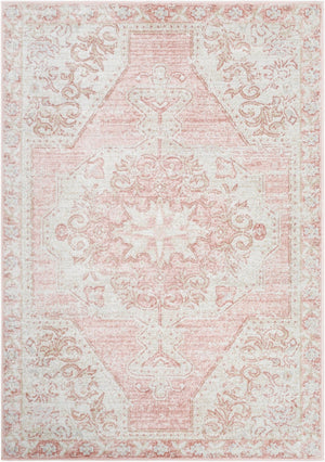 Livabliss St Tropez Traditional Runner Rug Turkey Woven Polypropylene Hallway Entryway Accent Pale Pink, Plum 9'2" x 12' SRZ2317-9212
