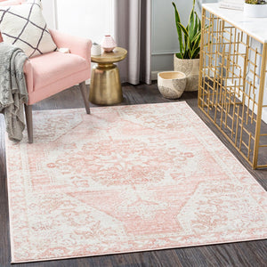 Livabliss St Tropez Traditional Runner Rug Turkey Woven Polypropylene Hallway Entryway Accent Pale Pink, Plum 9'2" x 12' SRZ2317-9212