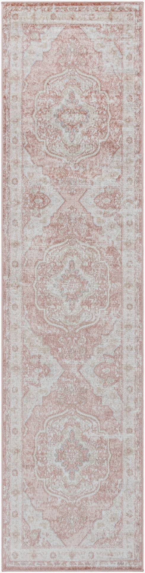 Livabliss St Tropez Traditional Runner Rug Polypropylene Hallway Accent Turkish Woven Plum, Pale Pink 2'7" x 10' SRZ2321-2710