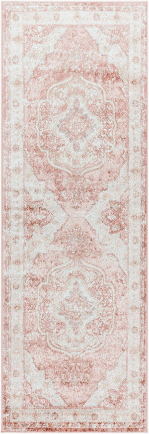 Livabliss St Tropez Traditional Runner Rug Polypropylene Hallway Accent Turkish Woven Plum, Pale Pink 2'7" x 7'3" SRZ2321-2773