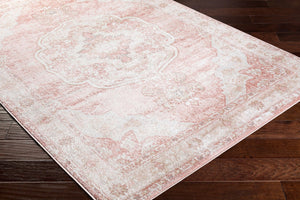 Livabliss St Tropez Traditional Runner Rug Polypropylene Hallway Accent Turkish Woven Plum, Pale Pink 7'10" x 7'10" SRZ2321-710SQ
