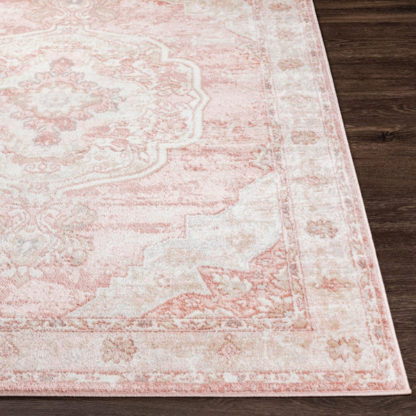 Livabliss St Tropez Traditional Runner Rug Polypropylene Hallway Accent Turkish Woven Plum, Pale Pink 7'10" x 7'10" SRZ2321-710SQ