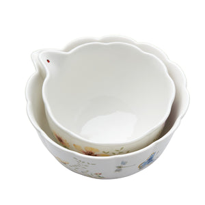 Lenox Butterfly Meadow 2-Piece Nesting Bowl Set Multi, WHITE PORCELAIN 888261