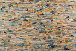 Surya Seda Handmade Rug 10' X 14' - Luxurious Wool, Silk & Viscose Blend For Modern Home Decor Elegance Mustard Viscose,Wool,Silk Ssd2300-69