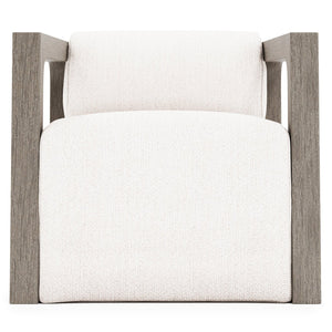 Bernhardt Bernhardt Leilani Swivel Chair — Weathered Teak Frame, Outdoor Comfort, 360° Rotation, Durable Fabric - Made to Order O4318SA